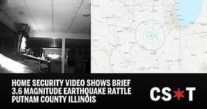 Video shows brief earthquake rattle Illinois home