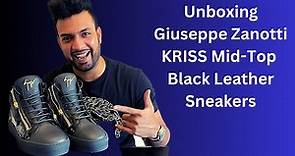 Giuseppe Zanotti Kriss Mid-Top Black Leather Sneakers 👟 Unboxing and Review