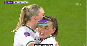 LOUISE QUINN Scores Rep of Ireland 5th Goal Northern Ireland v Rep of Ireland
