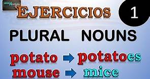 Ejercicios de Ingles # 1 (sustantivos plurales) - PLURAL NOUNS