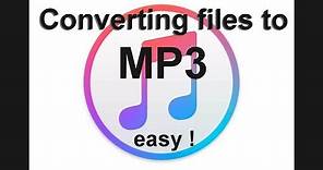 Converting iTunes music to mp3 files - EASY