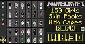 150 Girls Skin Packs With Capes For Minecraft 1.18.30 (Mobile and PC)