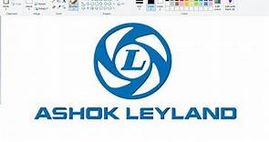 How to draw Ashok Leyland Logo in Ms Paint | Leyland Logo Making.