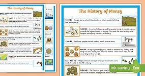 The History Of Money A2 Display Poster