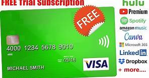 How to get a FREE Virtual Card for Trials - VISA Card for Trial Subscription