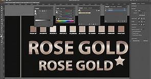 Rose Gold Gradient with Hex Color | Adobe Illustrator Tutorial
