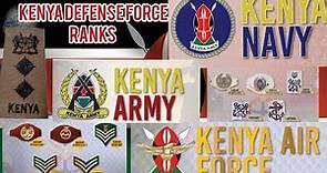 K.D.F Ranks according to units/// Kenya Army, Kenya Navy and Kenya Air force 🇰🇪🇰🇪