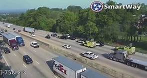 Scene of DeSantis car accident seen in Tennessee traffic cam video