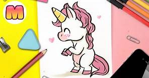 COMO DIBUJAR UN UNICORNIO KAWAII 🌸 aprender a dibujar y colorear 🌸 Dibuja kawaii con Jape