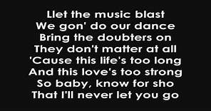 Never Let You Go - Justin Bieber Lyrics on Screen HD HQ