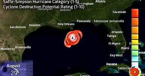 The track of Hurricane Katrina