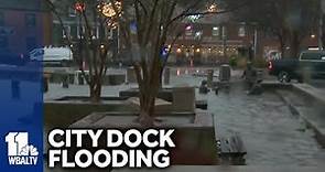 Water rising at Annapolis City Dock