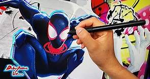 Como dibujar SPIDER-MAN con estilo de película A través del Spider-Verso @GAOMONPD2200 | DibujAme Un