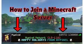How to Join a Minecraft server (Java Edition)