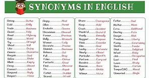 120+ Super Common Synonyms to Increase Your Vocabulary in English