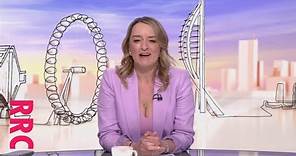 Laura Kuenssberg @cleavage in lilac outfit