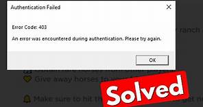 Fix roblox authentication failed error code 403 an error was ...