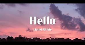 Lionel Richie - Hello (Lyrics)