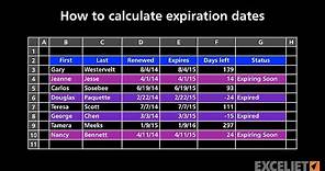 How to calculate expiration dates