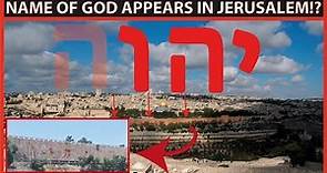 Is it really happening? God's name appearing in Jerusalem!