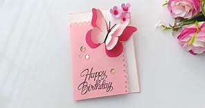 Butterfly Pop Up Birthday Card / Handmade easy card Tutorial