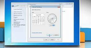How to change date, time and time zone settings in Windows® 7