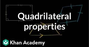 Quadrilateral properties | Perimeter, area, and volume | Geometry | Khan Academy