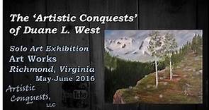 Artist Duane West Solo Art Exhibition 2016 - Oil Paintings and Sand Sculptures at Art Works Richmond