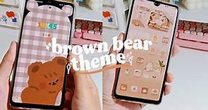how to make an aesthetic phone - cute brown bear theme 🐻