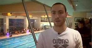 Interview de Jérémy Stravius - Meeting Olympique de natation de Courbevoie