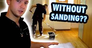 How to Refinish a Wood Floor Without Sanding (under 1 hour)