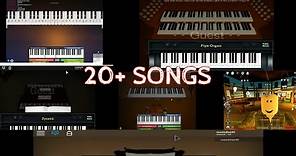 SHEETS for 20+ popular ROBLOX PIANO songs | TUTORIAL