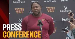 DT Daron Payne speaks with the media after Day 1 of minicamp | Washington Commanders