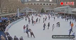 【LIVE】 Webcam New York - Bryant Park Winter Village | SkylineWebcams