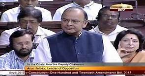 Arun Jaitley's speech on The Constitution (Amdt) Bill, 2013 (Judicial Appointments Commission)