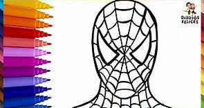 Dibuja y Colorea A Spiderman De Colores 🕷️🕸️🦸‍♂️ 🌈 Dibujos Para Niños