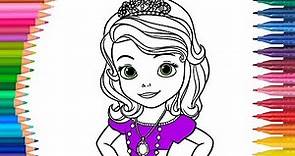 Sofia la Principessa - Gioco di colorazione Principessa - Piccole Mani Libro da Colorale per Bambini