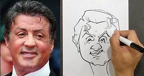 How to Draw a Caricature of Sylvester Stallone