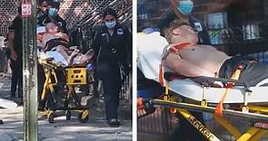 Boardwalk Empire's Michael Pitt is strapped down on stretcher