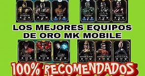 MORTAL KOMBAT MOBILE/ LOS MEJORES EQUIPOS DE ORO 100% RECOMENDADOS 2023/ EL ÚLTIMO EQUIPO ES BRUTAL