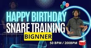HOW TO PLAY Happy birthday to you - Snare drum TRAINING bignner Drummer