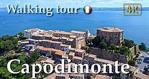Capodimonte (Lazio), Italy【Walking Tour】History in Subtitles - 4K