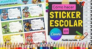 CÓMO CREAR STICKERS ESCOLAR EN CANVA | PLANTILLA DESCARGABLE