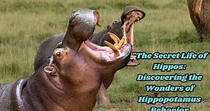 Animal life -"The Secret Life of Hippos: Discovering the Wonders of Hippopotamus Behavior wild life