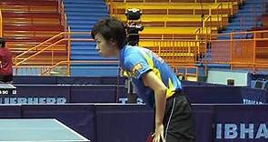 Zhang Yining practice - WTTC Zagreb 2007