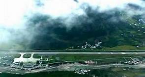 A spectacular landing on the Paro International Airport, Bhutan