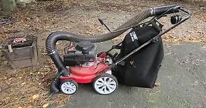 MY Experience with the Troy Bilt CSV060 Walk Behind Leaf Vacuum, similar to MTD and Craftsman Units