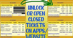 How to unlock/remove covered betslips on betting apps or websites