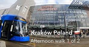 Kraków Poland 🇵🇱 Afternoon walk 1 of 2, Nov 2023 - Galeria Krakowska to Florian's Gate to Floriańska