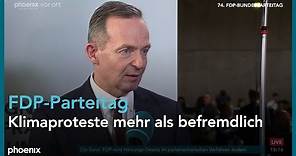 Interview mit Volker Wissing beim Bundesparteitag der FDP am 21.04.23